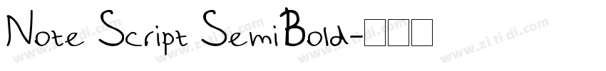 Note Script SemiBold字体转换
